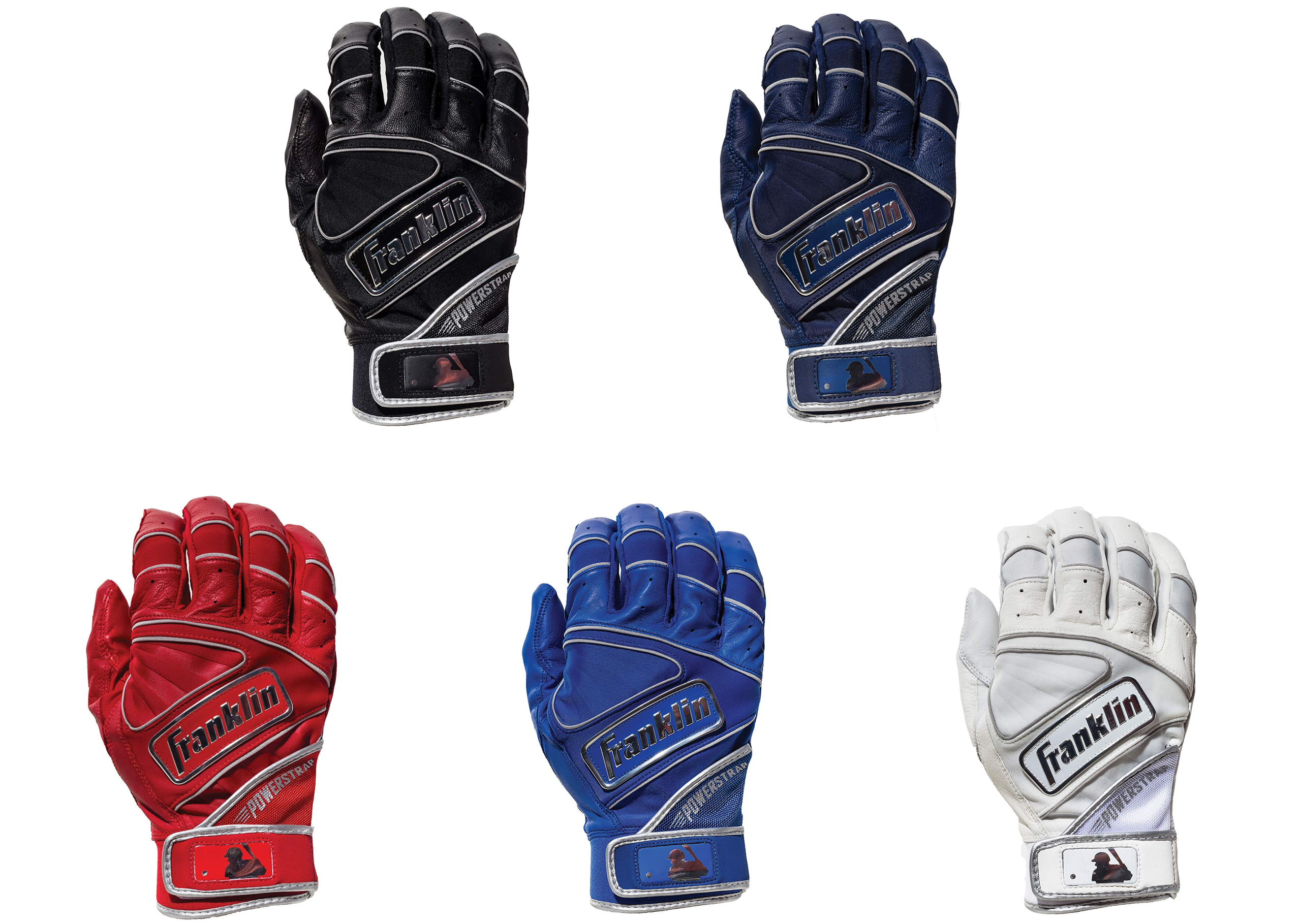 Franklin Powerstrap Chrome Adult Batting Gloves 1 Franklin Powerstrap Chrome Adult Batting Gloves