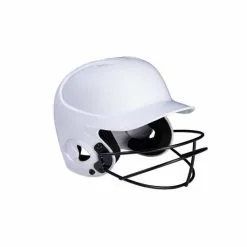 Mizuno MVP Series Fastpitch Softball Gloss Batter's Helmet -Wilson Sales Store MVPSERIESSOLIDBATTINGHELMETWITHFASTPITCHSOFTBALLMASKWHITE