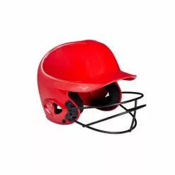 Mizuno MVP Series Fastpitch Softball Gloss Batter's Helmet -Wilson Sales Store MVPSERIESSOLIDBATTINGHELMETWITHFASTPITCHSOFTBALLMASKWHITERED