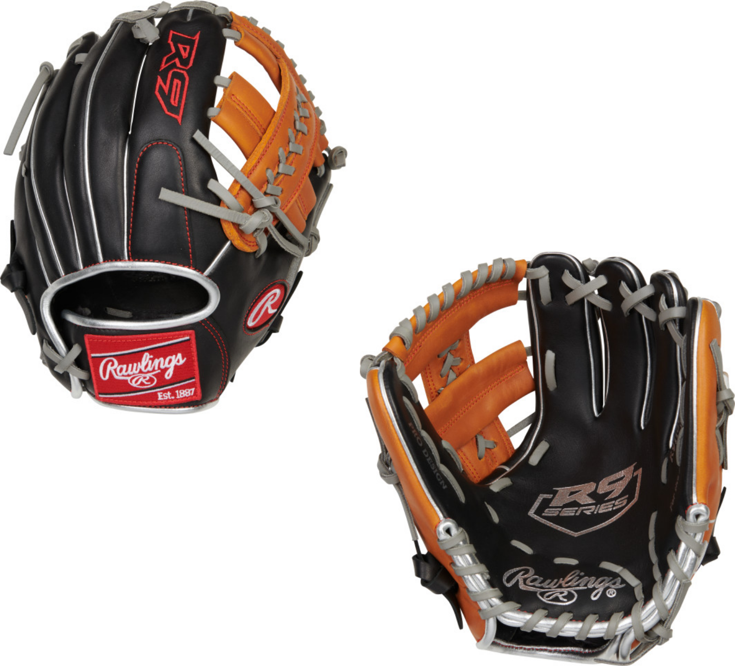 Rawlings R9 Youth ContoUR R9110U-19BT Baseball Glove - 11" 1 Rawlings R9 Youth ContoUR R9110U-19BT Baseball Glove - 11"