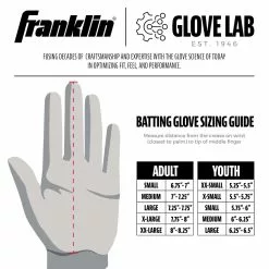 Franklin CFX Pro Full Color Chrome Youth Batting Gloves -Wilson Sales Store SizeGuide