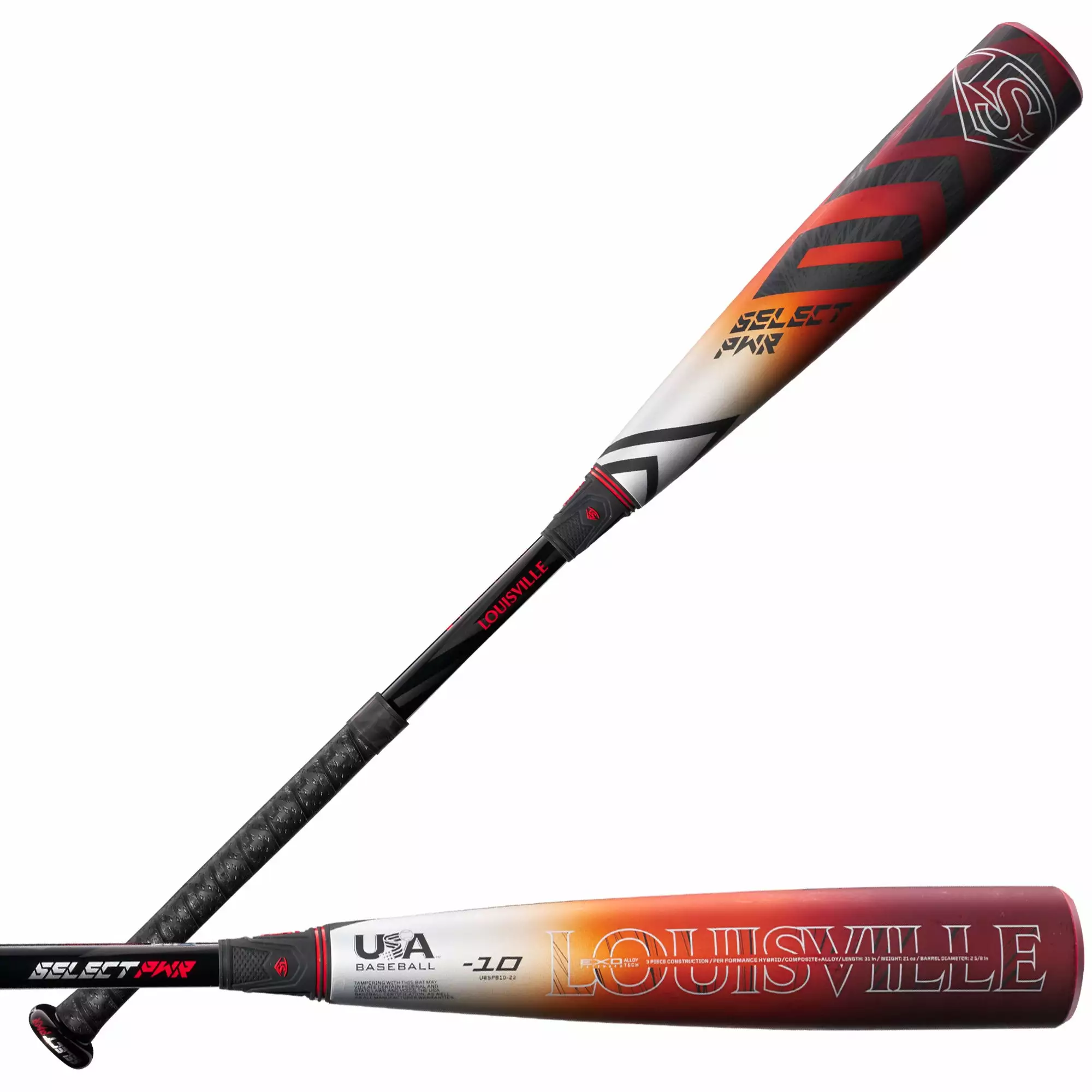 Louisville Slugger 2023 Select Power 2 5/8" USA Baseball Bat (-10) 1 Louisville Slugger 2023 Select Power 2 5/8" USA Baseball Bat (-10)