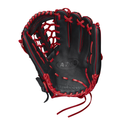 Wilson A700 Infield/Outfield Baseball Glove - 12" 7 Wilson A700 Infield/Outfield Baseball Glove - 12" -Wilson Sales Store WBW100127 1 A700 12 Black Red