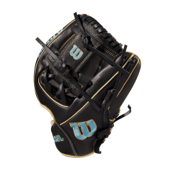 Wilson A1000 DP15 Infield Baseball Glove - 11.5" 11 Wilson A1000 DP15 Infield Baseball Glove - 11.5" -Wilson Sales Store WBW100133 2 A1000 DP15 IF 115 Blue Black Blonde