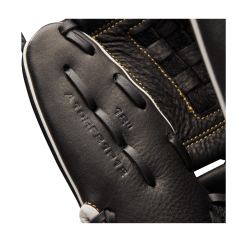 Wilson A1000 P12 Infield/Pitcher Fastpitch Glove - 12" -Wilson Sales Store WBW100180 6 A1000 FP P 12 Black MetallicGold White