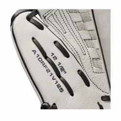 Wilson A1000 V125 Pitcher/Outfield Fastpitch Glove - 12.5" -Wilson Sales Store WBW100182 6 A1000 FP V125 OF 125 White Black.png.high res