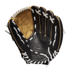 Wilson Siren Fastpitch Softball Glove - 12.5" 5 Wilson Siren Fastpitch Softball Glove - 12.5" -Wilson Sales Store WBW100422 1 A500 Siren OF 125 Black White Blonde