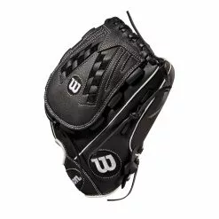Wilson A700 Pitcher/Outfield Fastpitch Glove - 12.5" -Wilson Sales Store WBW100425 2 A700 FP OF 125 Black White.png.high res