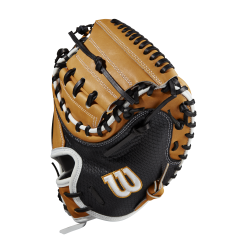 Wilson 2023 A2K M1DSS Baseball Catchers Mitt - 33.5" -Wilson Sales Store WBW100897 2 A2K C M1DSC 335 VintageTan BlackSnakeSS