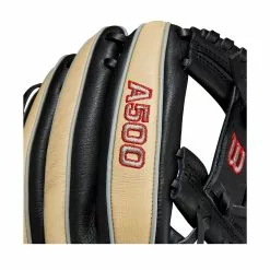 Wilson A500 Youth Baseball Glove - 11.5" 13 Wilson A500 Youth Baseball Glove - 11.5" -Wilson Sales Store WBW100901 5 A500 BB 115 Boys Blonde Red White.png.high res