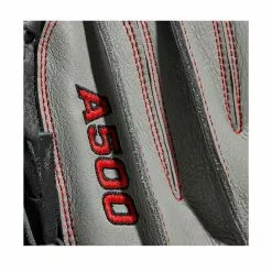 Wilson A500 Youth Catcher's Baseball Mitt - 32" -Wilson Sales Store WBW100907 5 A500 BB 32 Boys Black Grey Red.png.high res