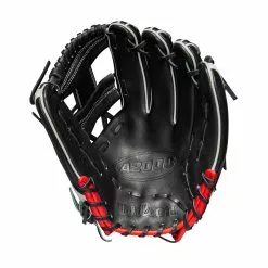 Wilson A2000 1975 Infield Baseball Glove - 11.75" -Wilson Sales Store WBW100970 1 A2000 IF 1975 1175 Black White Red.png.high res