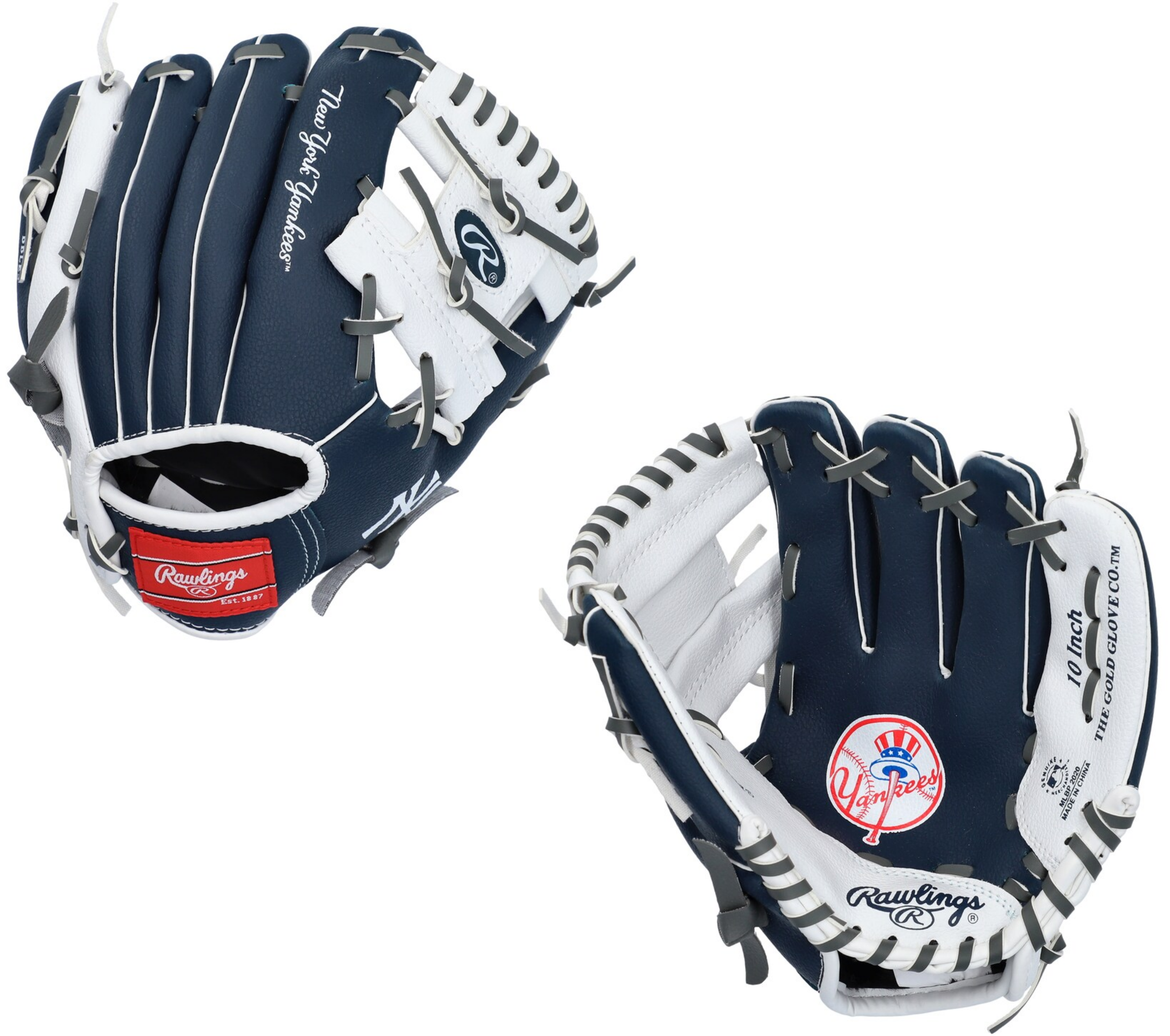 Rawlings New York Yankees Tee Ball Glove - 10" 1 Rawlings New York Yankees Tee Ball Glove - 10"